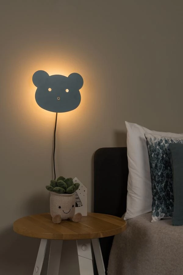 Lucide CHARLIE - Applique murale Chambres d'enfant - LED Dim. - 1x7W 2700K - Bleu - ambiance 1